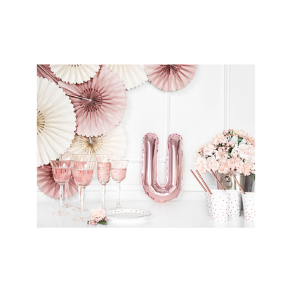 1 ballon XS - Lettre U - Or rose