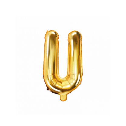 1 Ballon XS - Letter U - Goud