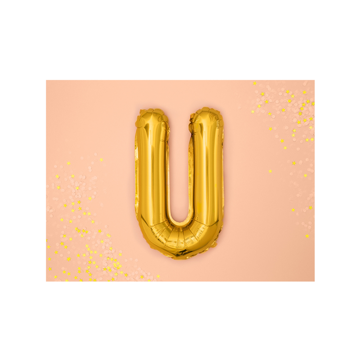 1 Ballon XS - Letter U - Goud