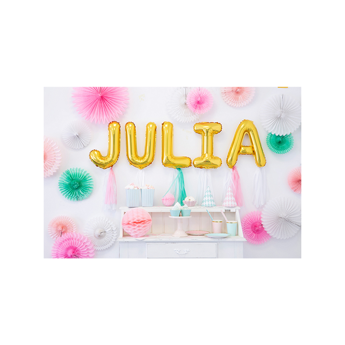 1 Ballon XS - Letter U - Goud