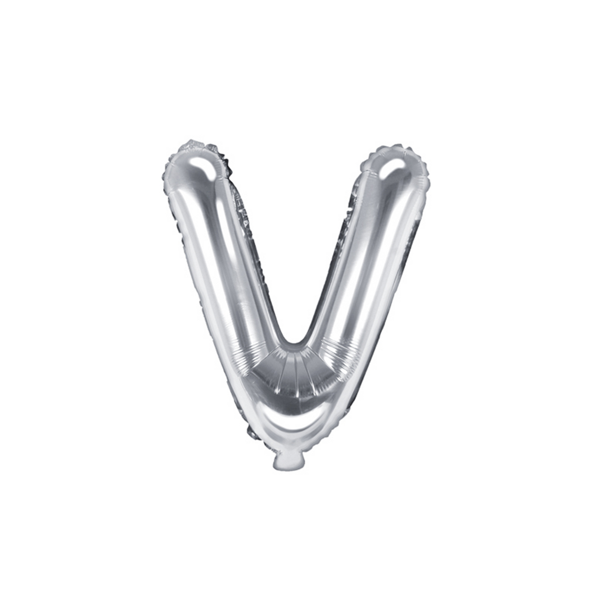 1 Ballon XS - Letter V - Zilver