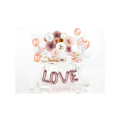 1 Ballon XS - Letter V - Rosegoud