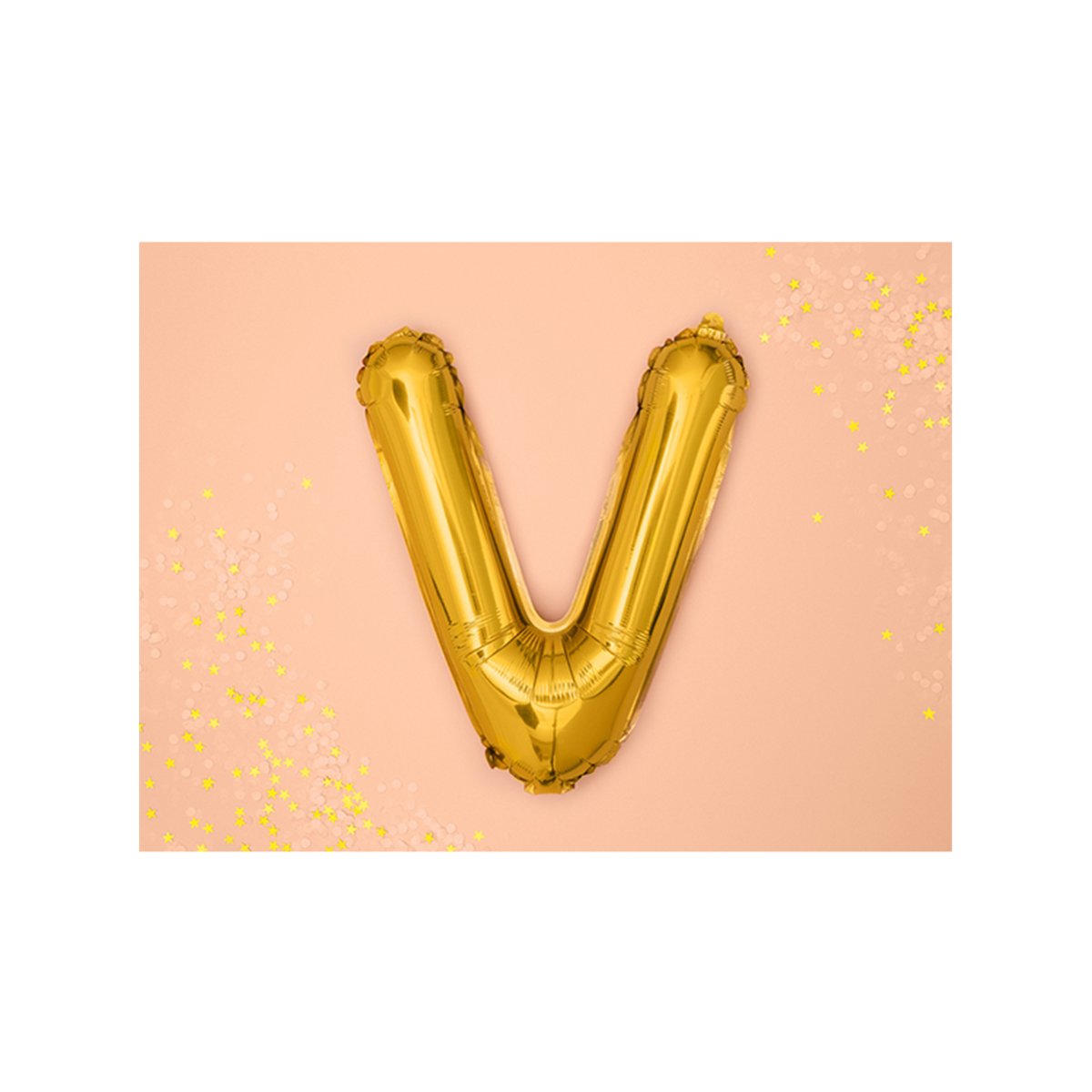 1 Ballon XS - Lettre V - Or