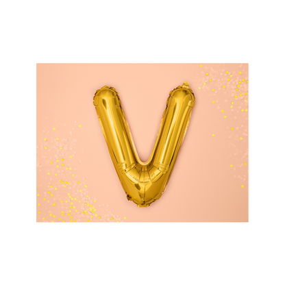 1 Ballon XS - Lettre V - Or