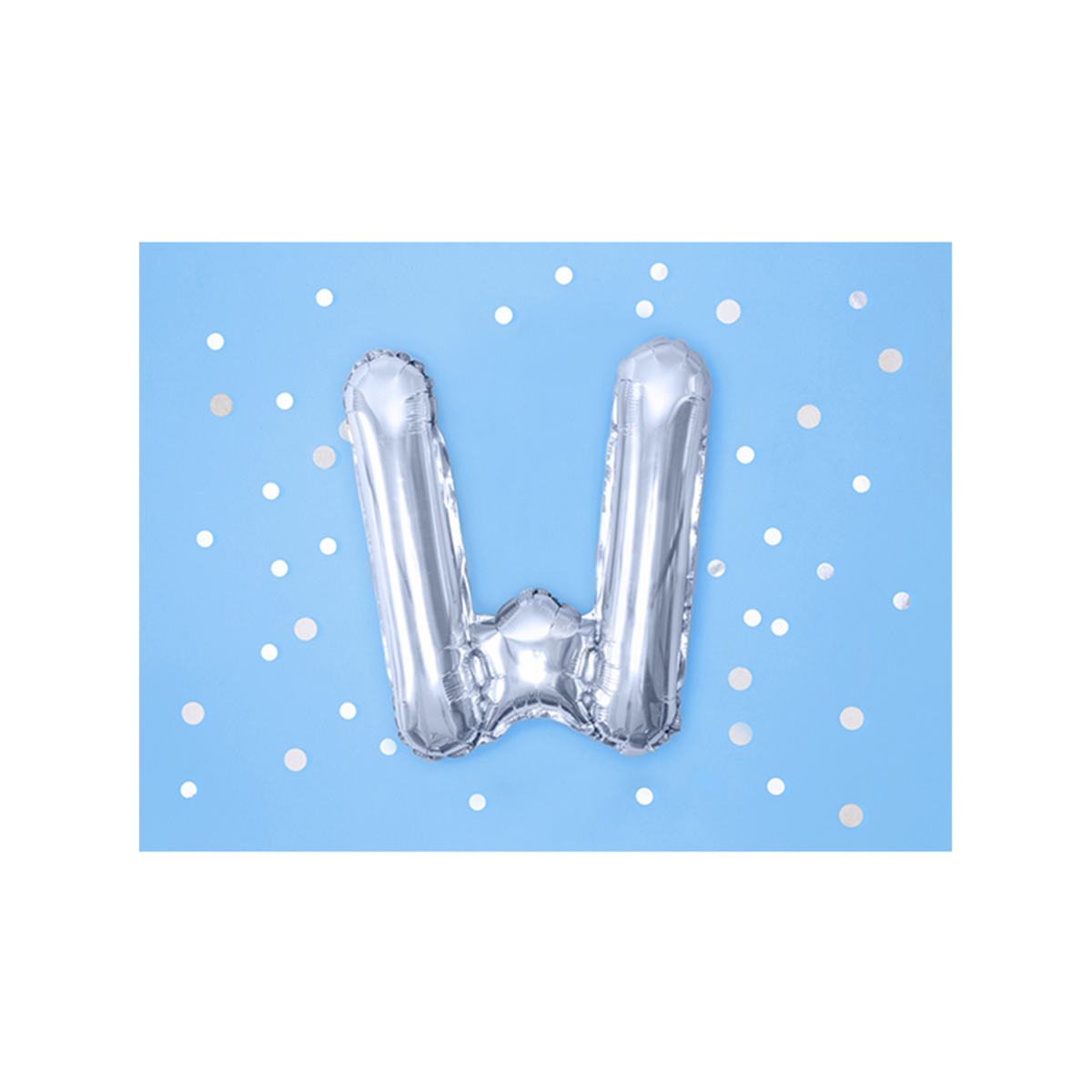 1 ballon XS - Lettre W - Argent