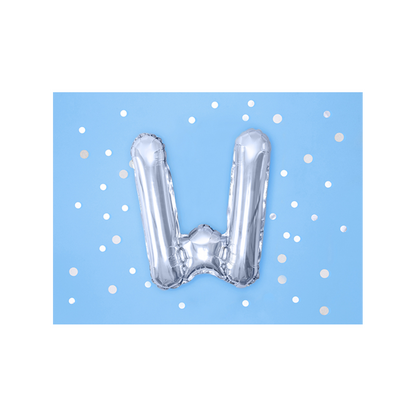 1 ballon XS - Lettre W - Argent
