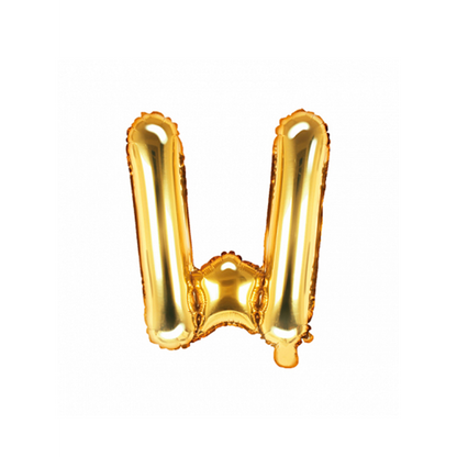 1 Ballon XS - Lettre W - Doré