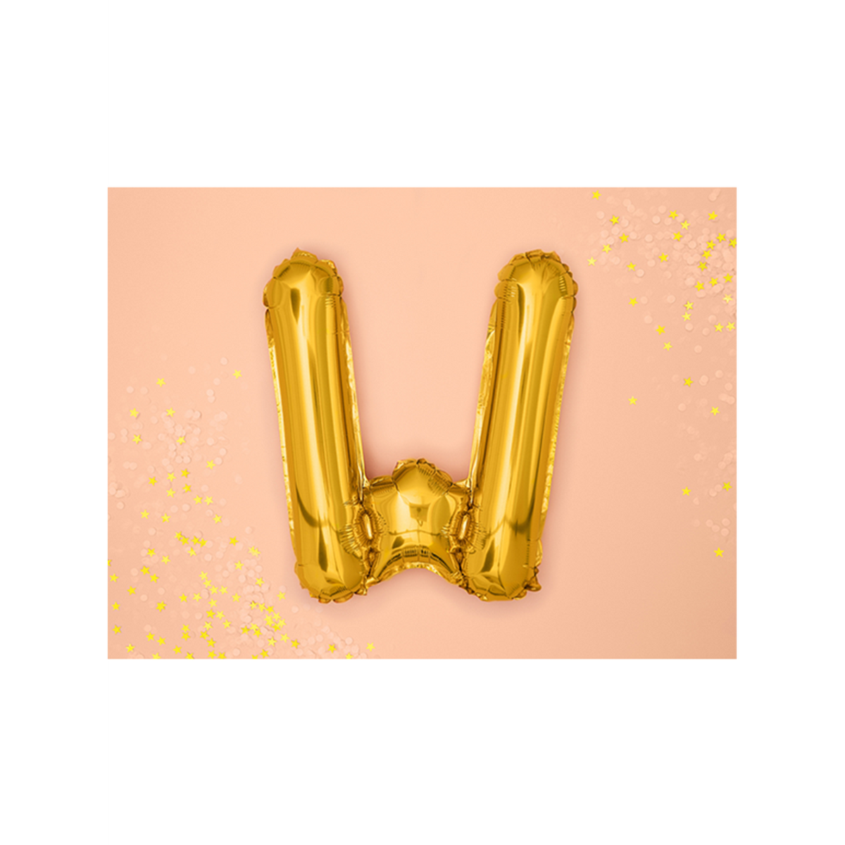 1 Ballon XS - Lettre W - Doré