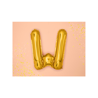 1 Ballon XS - Lettre W - Doré