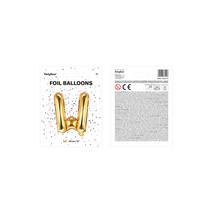 1 Ballon XS - Lettre W - Doré