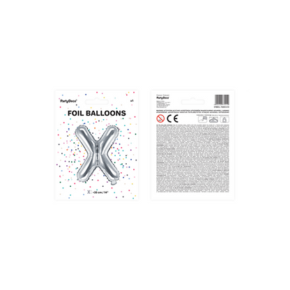 1 Ballon XS - Lettre X - Argent