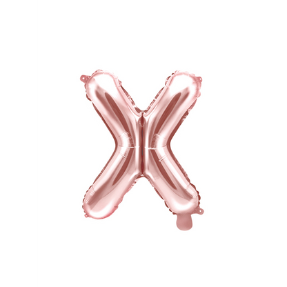 1 Ballon XS - Lettre X - Rose doré