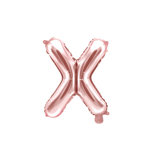 1 Ballon XS - Lettre X - Rose doré