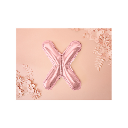 1 Ballon XS - Lettre X - Rose doré