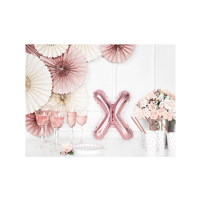 1 Ballon XS - Lettre X - Rose doré