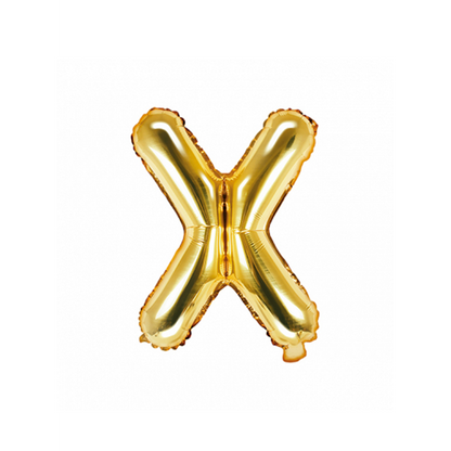 1 ballon XS - lettre X - or