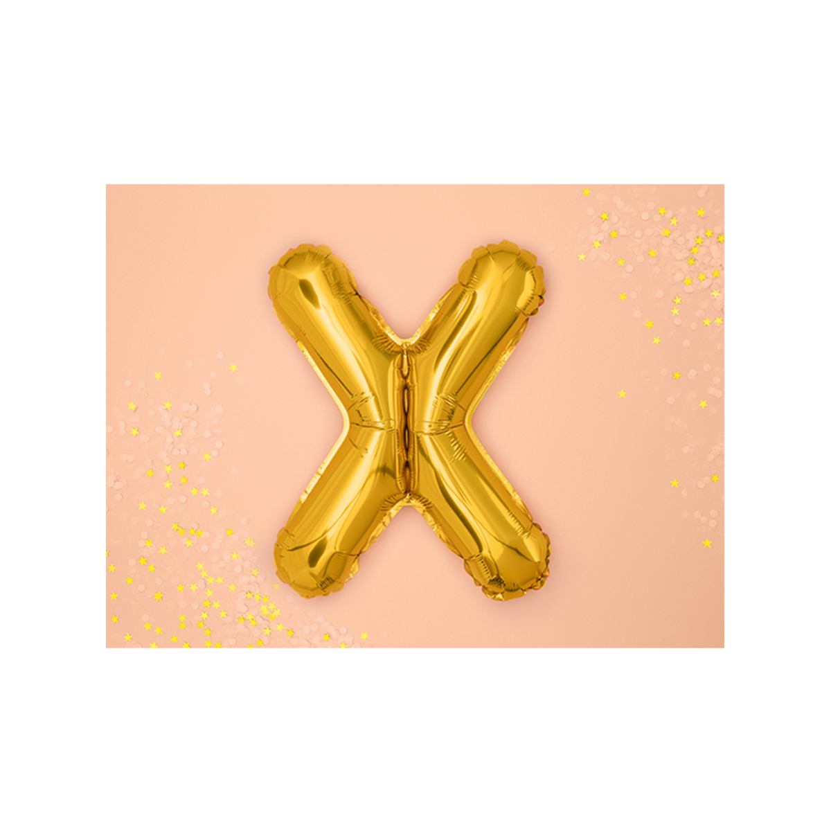 1 ballon XS - lettre X - or