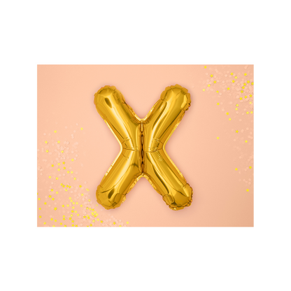 1 ballon XS - lettre X - or