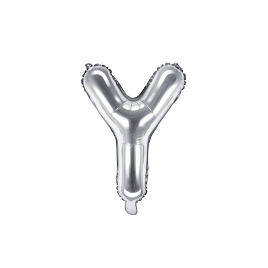 1 ballon XS - letter Y - zilver