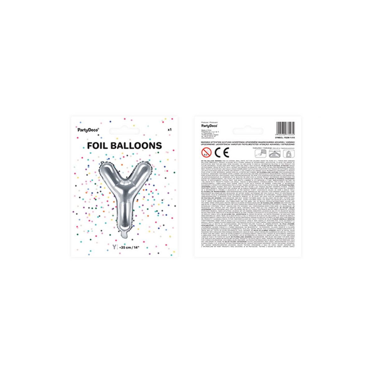 1 ballon XS - Lettre Y - Argent