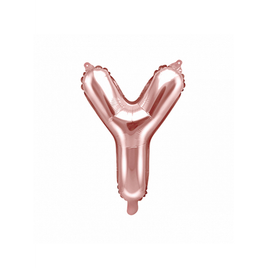 1 ballon XS - Lettre Y - Or rose