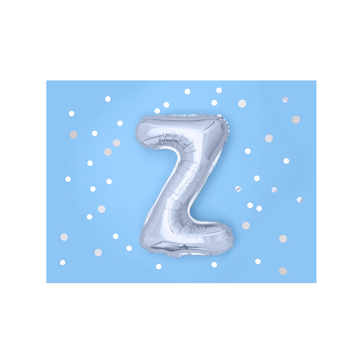 1 ballon XS - letter Z - zilver