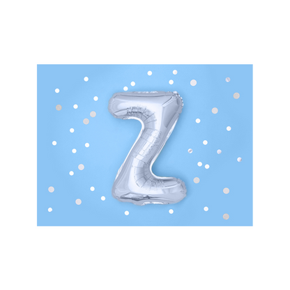 1 ballon XS - letter Z - zilver