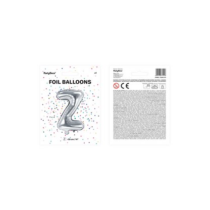 1 ballon XS - letter Z - zilver