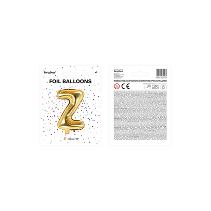 1 ballon XS - Lettre Z - Or