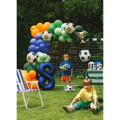4 ballons en aluminium pour guirlandes - football et trophée