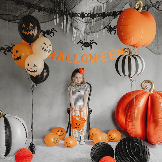 1 Ballon - Citrouille rayée