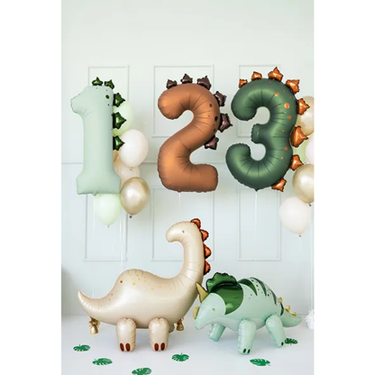1 Ballon XXL - Cijfer 2 - Dinosaurus