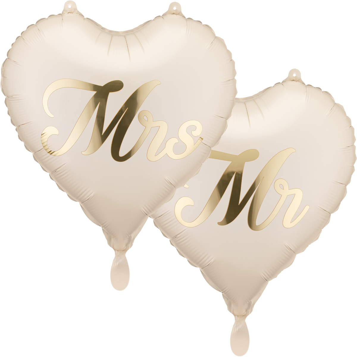 2 Ballons - MR et MRS - Crème