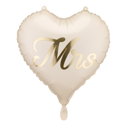 2 Ballons - MR et MRS - Crème