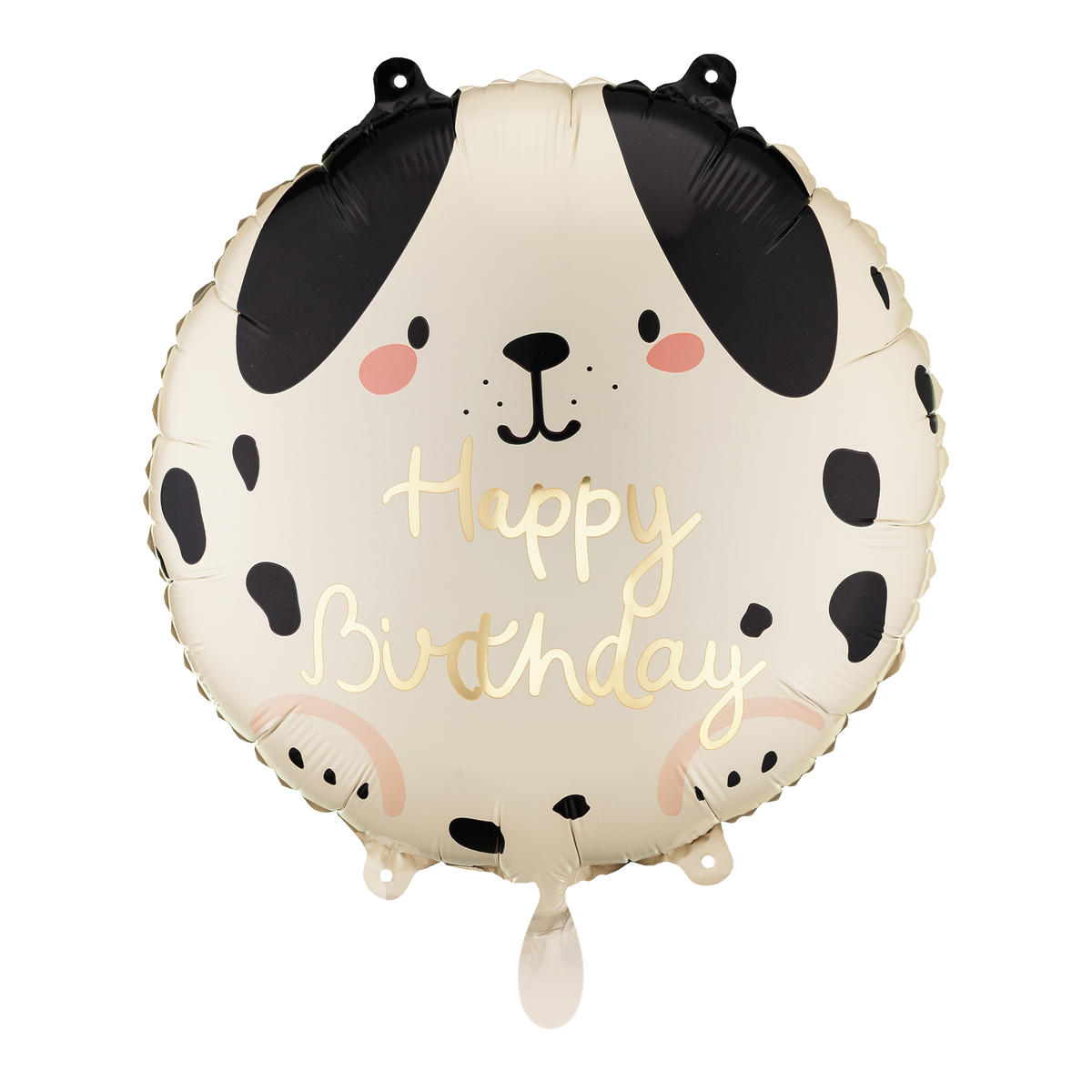 1 ballon - Happy Birthday Puppy - Crème