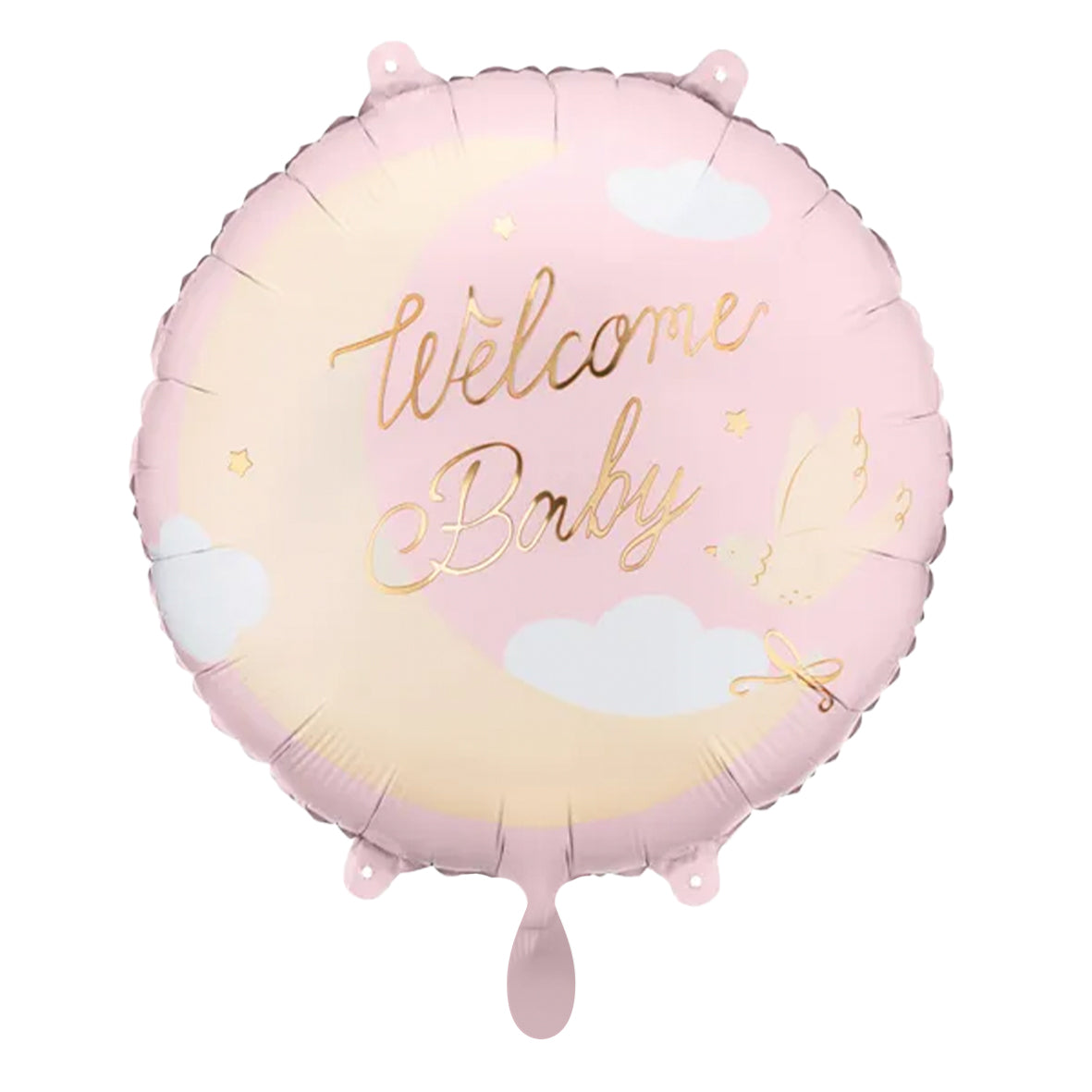 1 Ballon - Welcome Baby - Lichtroze