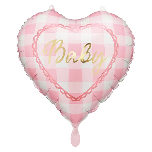 1 ballon - Baby meisje - Lichtroze