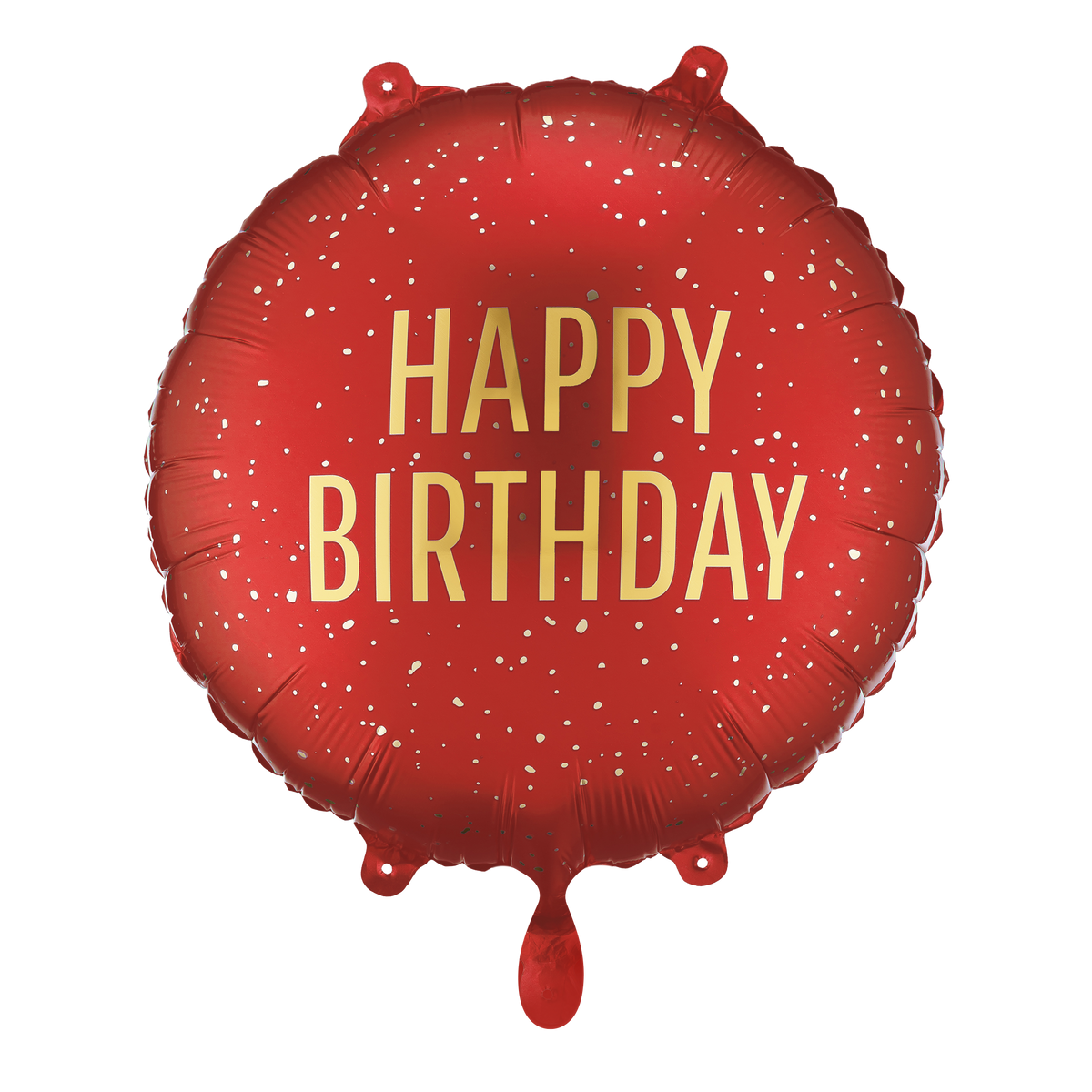 1 ballon - Happy Birthday - Donkerrood