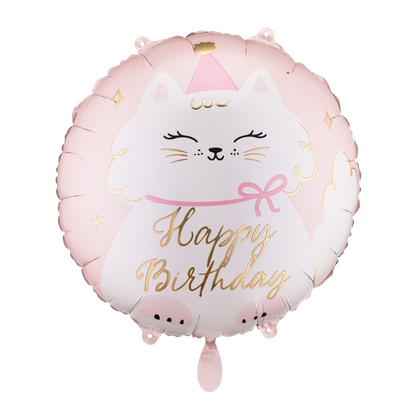 1 Ballon - Chat Rose