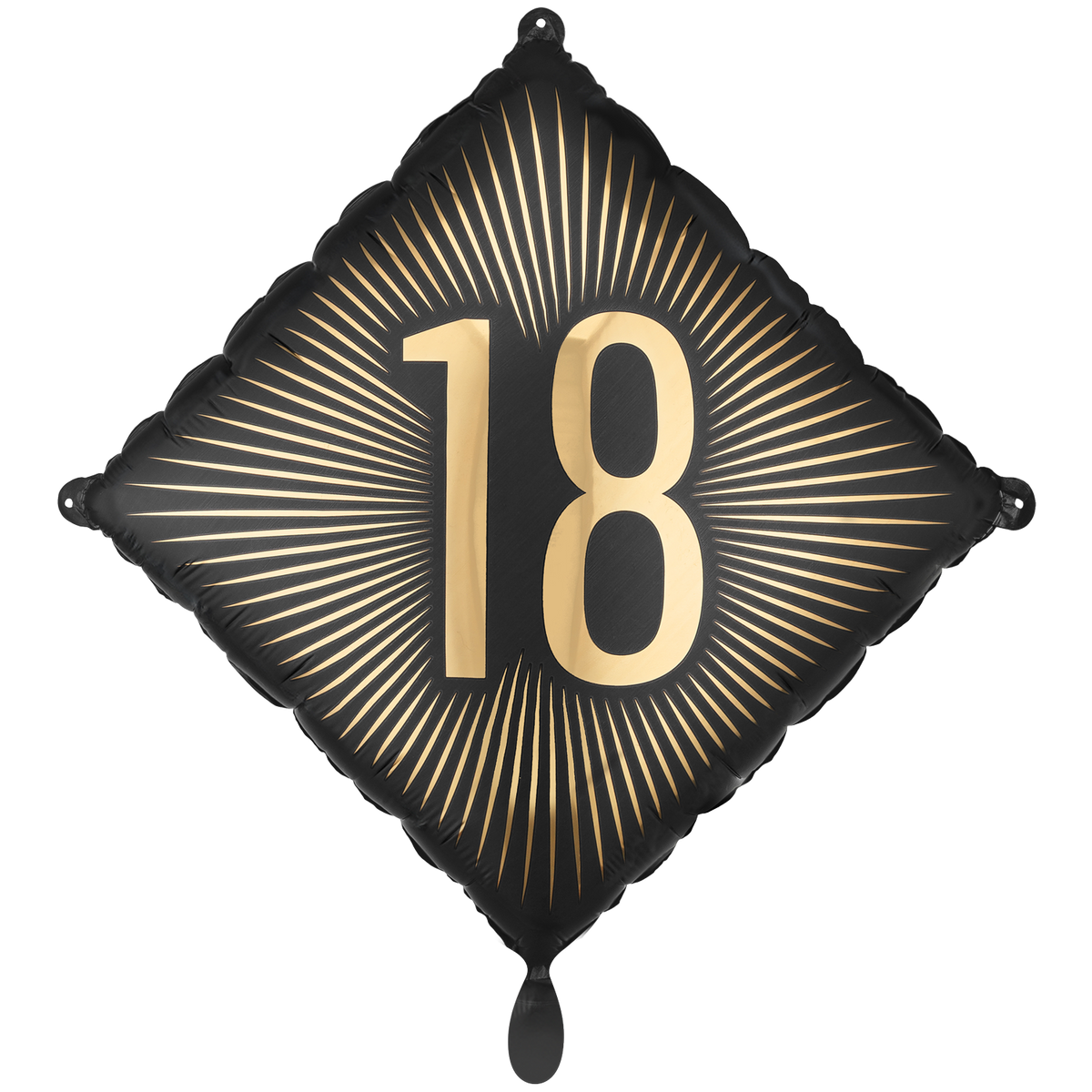 1 ballon – noir – or anniversaire 18