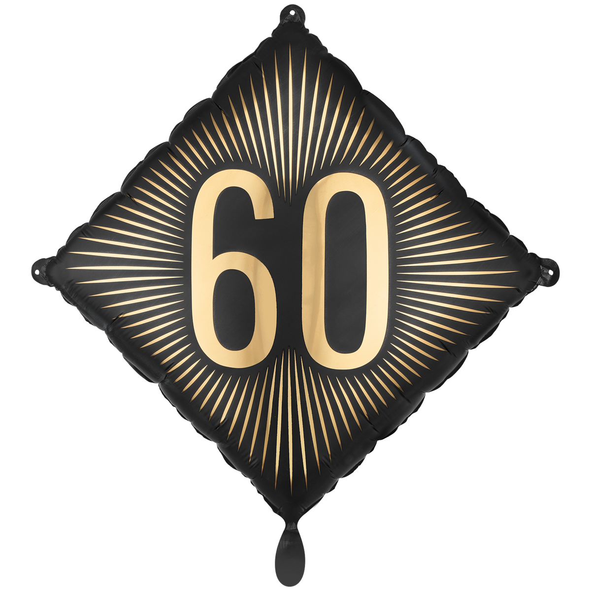 1 Ballon - Noir - Or Anniversaire 60