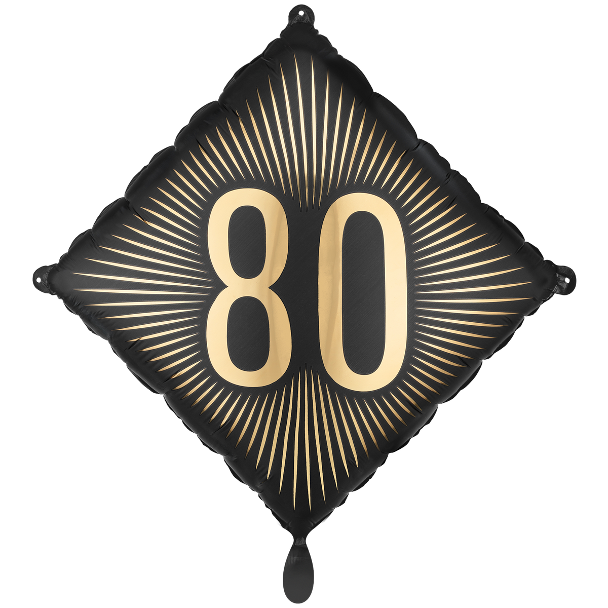 1 Ballon - Zwart - Goud Verjaardag 80