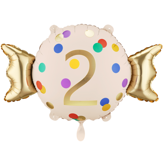 1 Ballon - Cijfer 2 - Snoep