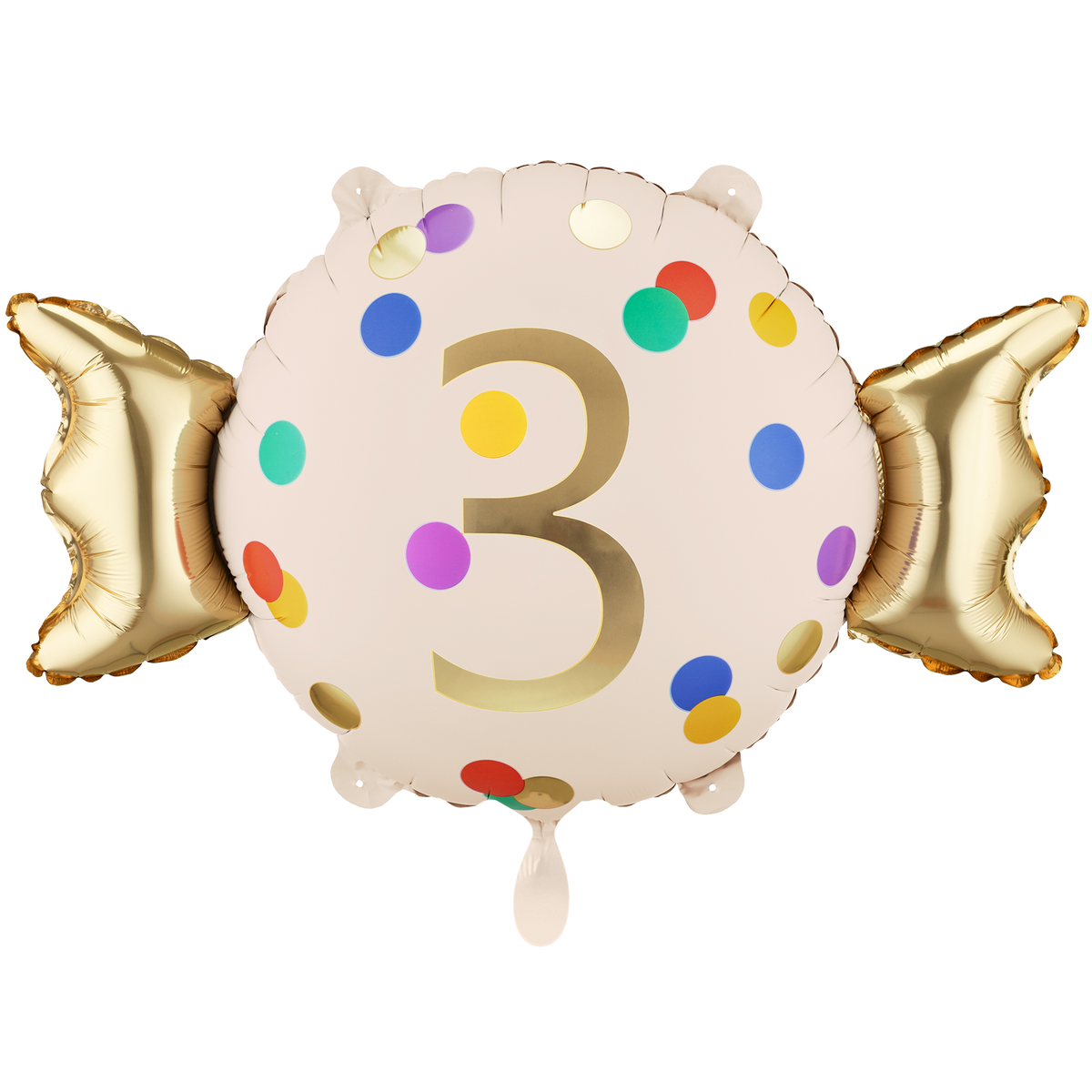 1 ballon - chiffre 3 - bonbon
