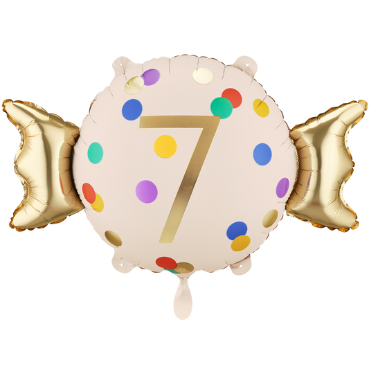 1 ballon - cijfer 7 - snoepje