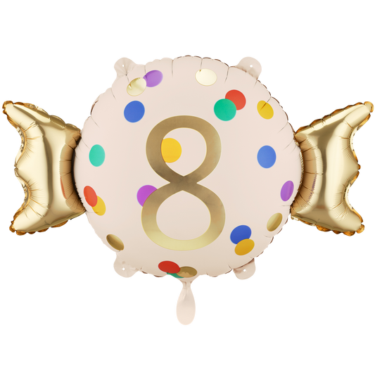 1 ballon - getal 8 - snoep