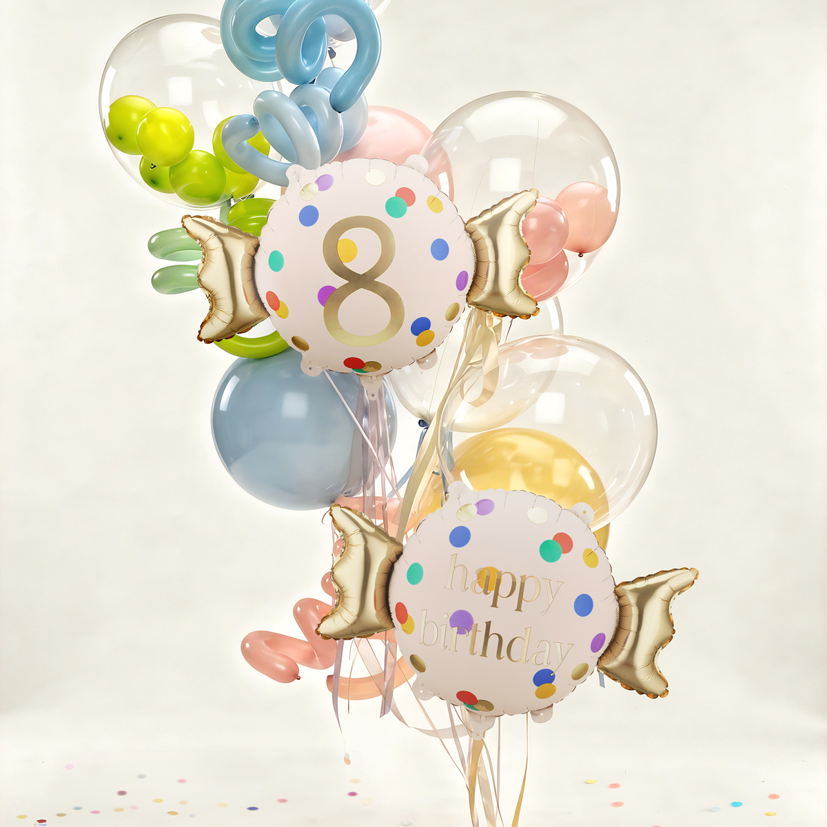1 ballon - getal 8 - snoep
