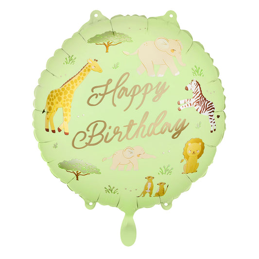 1 ballon - Joyeux Anniversaire - Safari