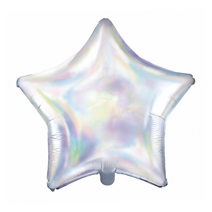 1 Ballon - Étoile - Iridescent
