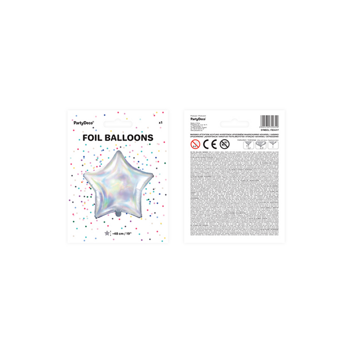 1 Ballon - Étoile - Iridescent